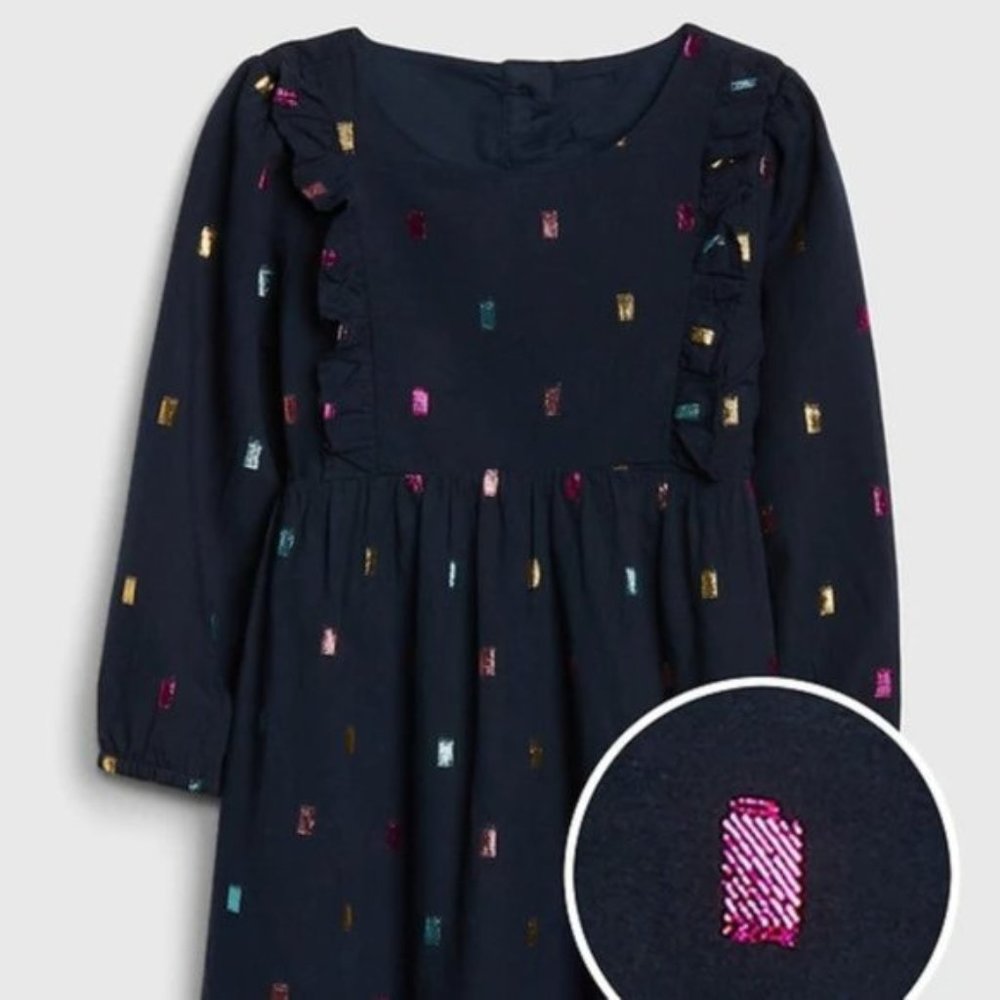 NWT Gap Toddler Metallic Dot Dress-5 YRS